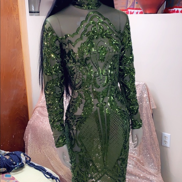 Dresses & Skirts - Emerald green designer dress